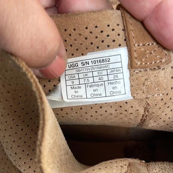 UGG Australia Woman’s US 9 Unlined Classic Mini Perf Suede Boots - Picture 2 of 11